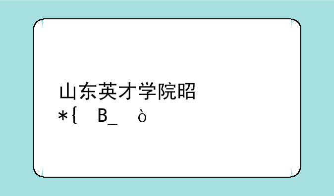 山东英才学院是公办吗？