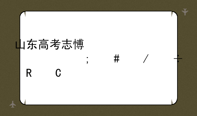 山东高考志愿预填表怎么下载电子版
